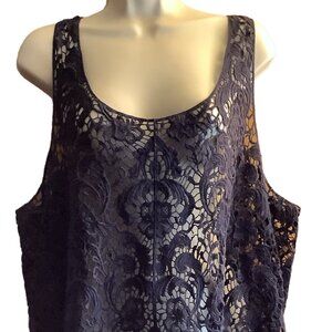 EUC Lane Collection Lace Tank Top Size: 3X